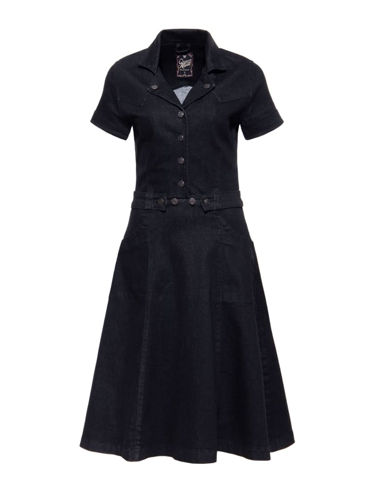 Queen Kerosin Swingkleid in schwarz