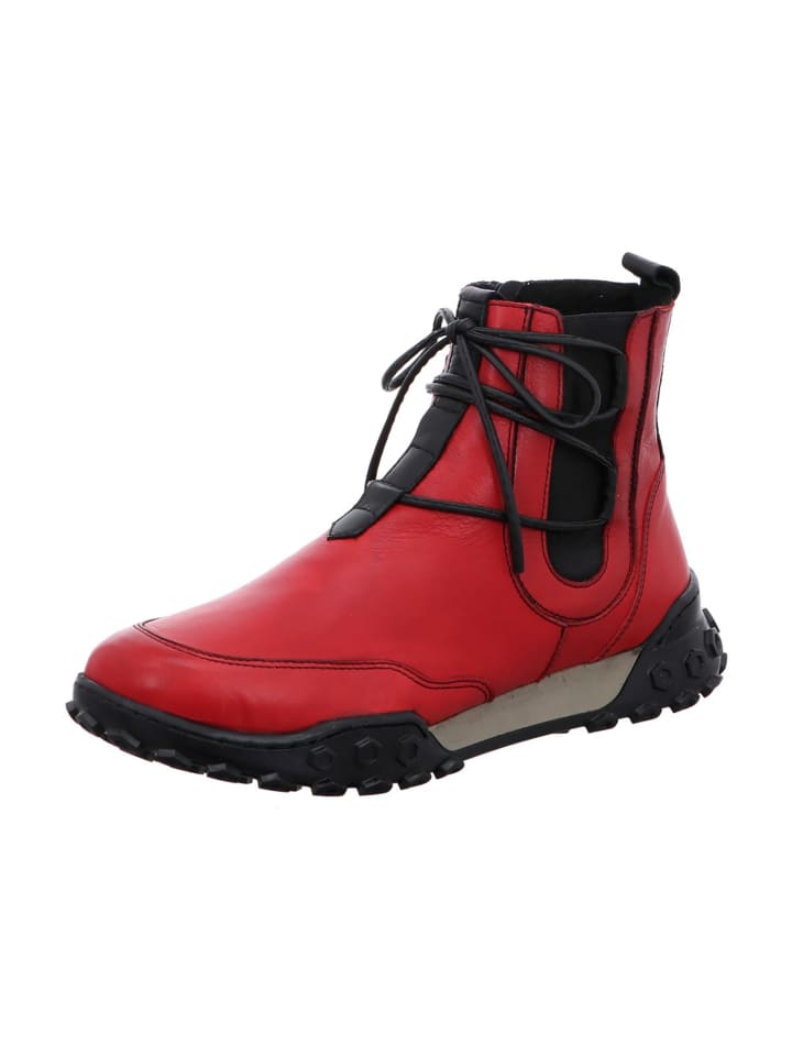 Schnürstiefeletten in Rot