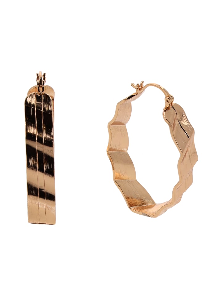 Women Hoop Earrings in Rose Gold