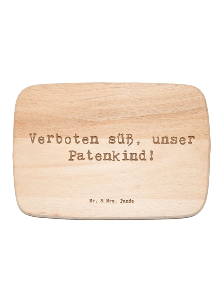 Schneidebrett Holz Spruch Verboten süß Patenkin... in Transparent