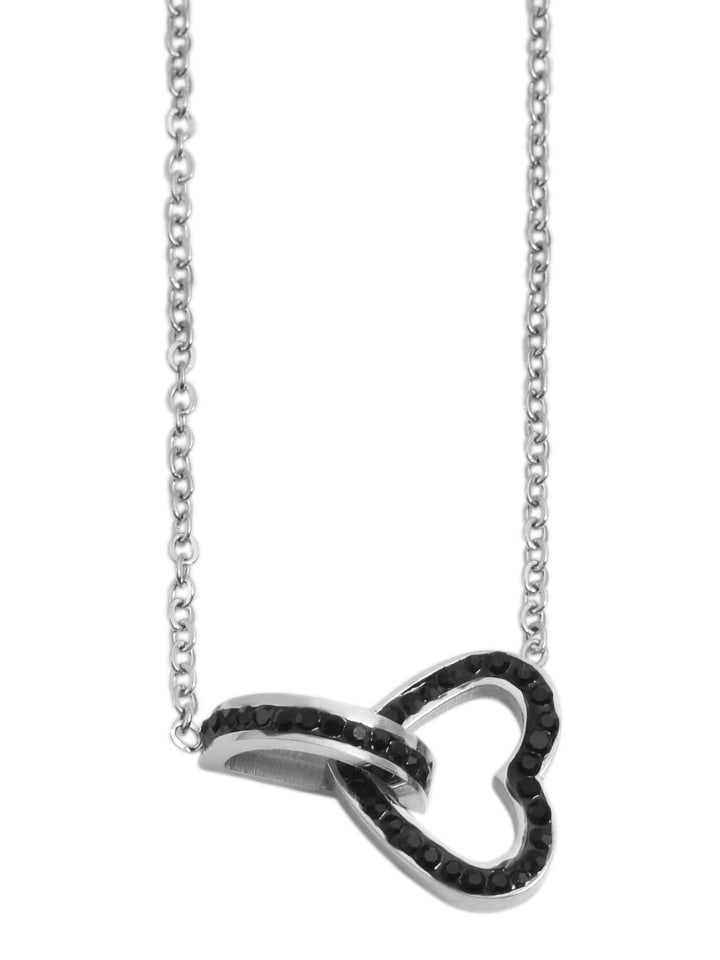 Damen Halskette mit Anhänger – Herz aus Edelstahl in silber