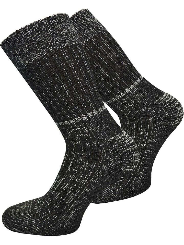 6 Paar Jeanssocken mit Frotteesohle in Schwarz