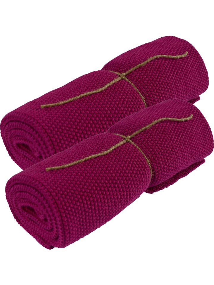 Baumwolle Geschirrtuch 2er-Pack Allstars in fuchsia