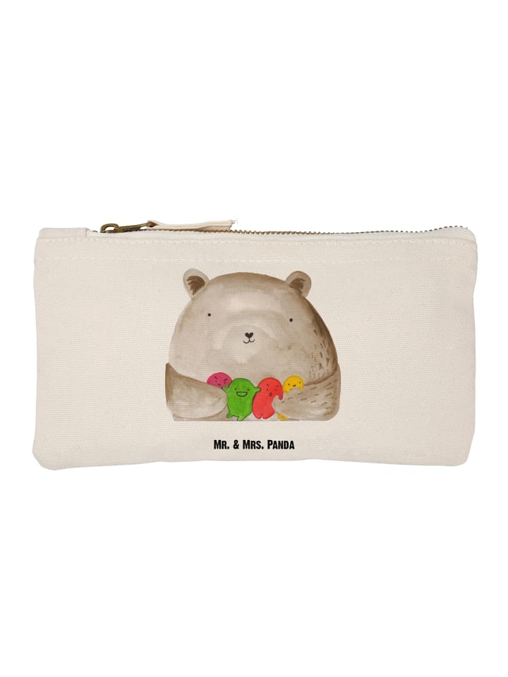 Pencil Case Bär Gefühl ohne Spruch in Weiß