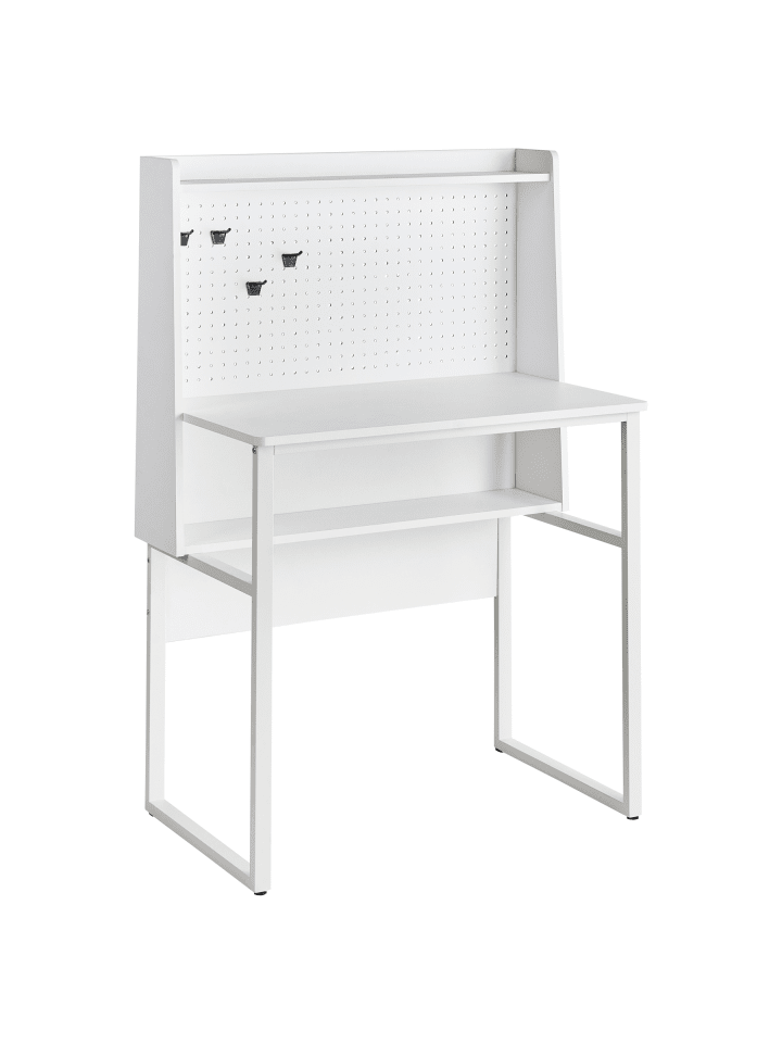 Schreibtisch BUXTON in Weiß - (W) 84 x (H) 121 x (L) 48 cm