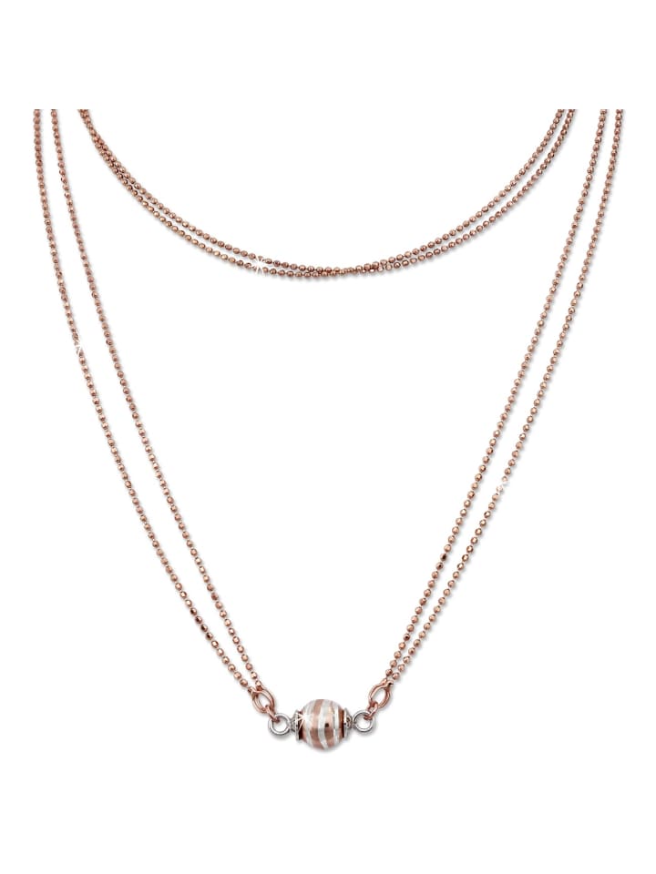Halskette Silber 925 Sterling Silber, vergoldet (Roségold 333) ca. 45cm