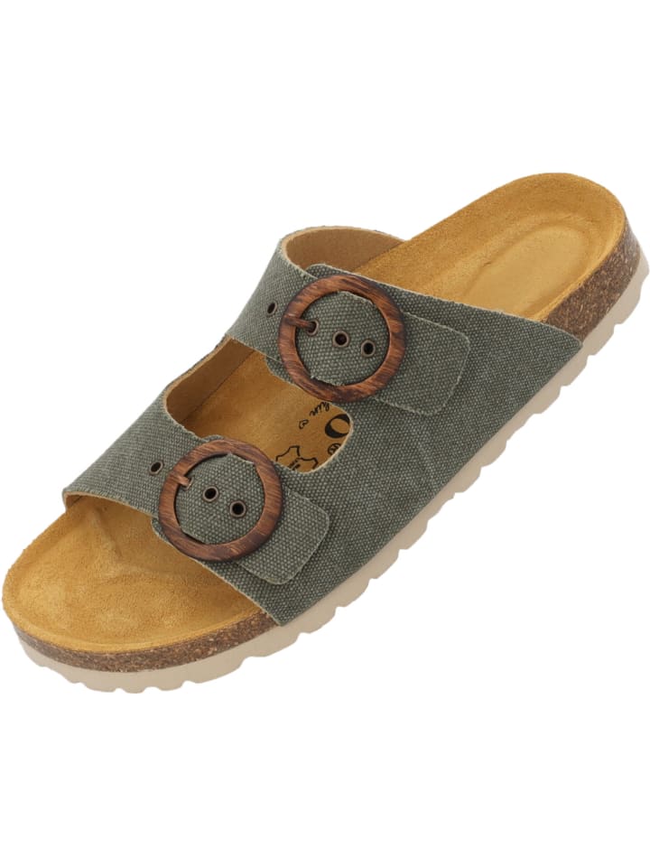 Pantoletten Andeci by Sila Sahin in Olive