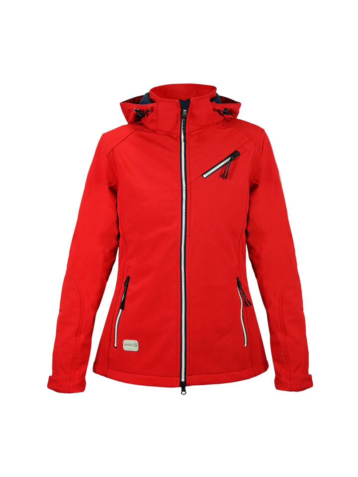 Softshelljacke mit Fleece Innenfutter in rot