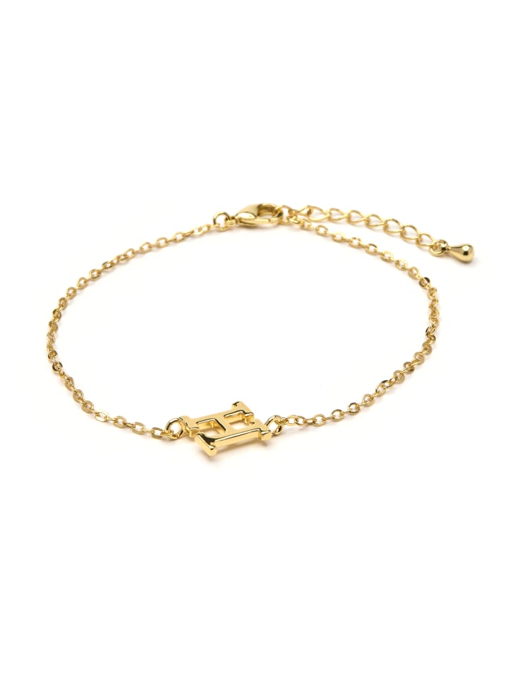 bracelet with 18-K yellow gold finish - Alphabet