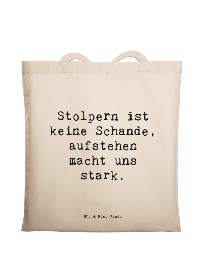 Tote Bag Spruch Aus Fehlern lernen mit Spruch in Creme