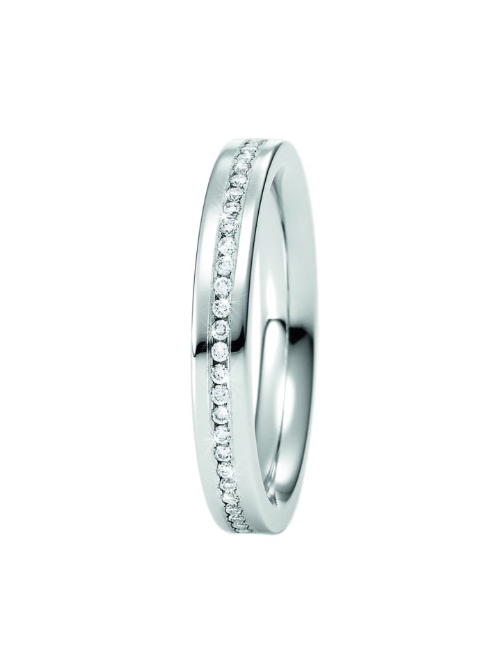 Ring "mit 51 Brillanten" in Silber