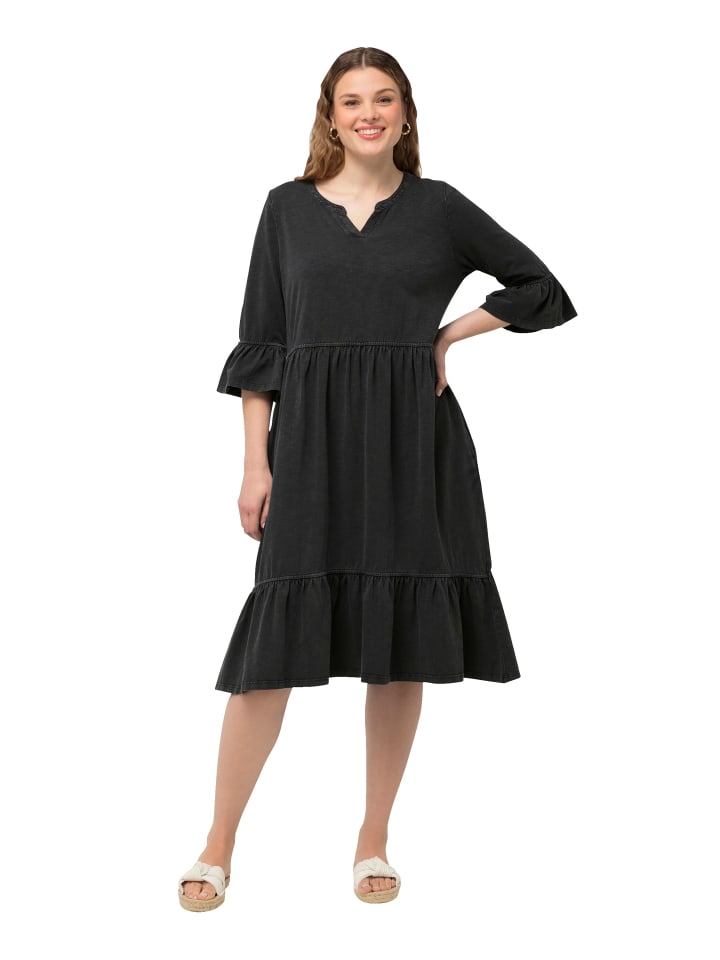 Jerseykleid in graphitgrau