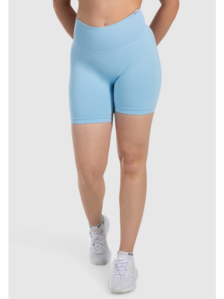 Short Leggings Arleta Scrunch in Hellblau