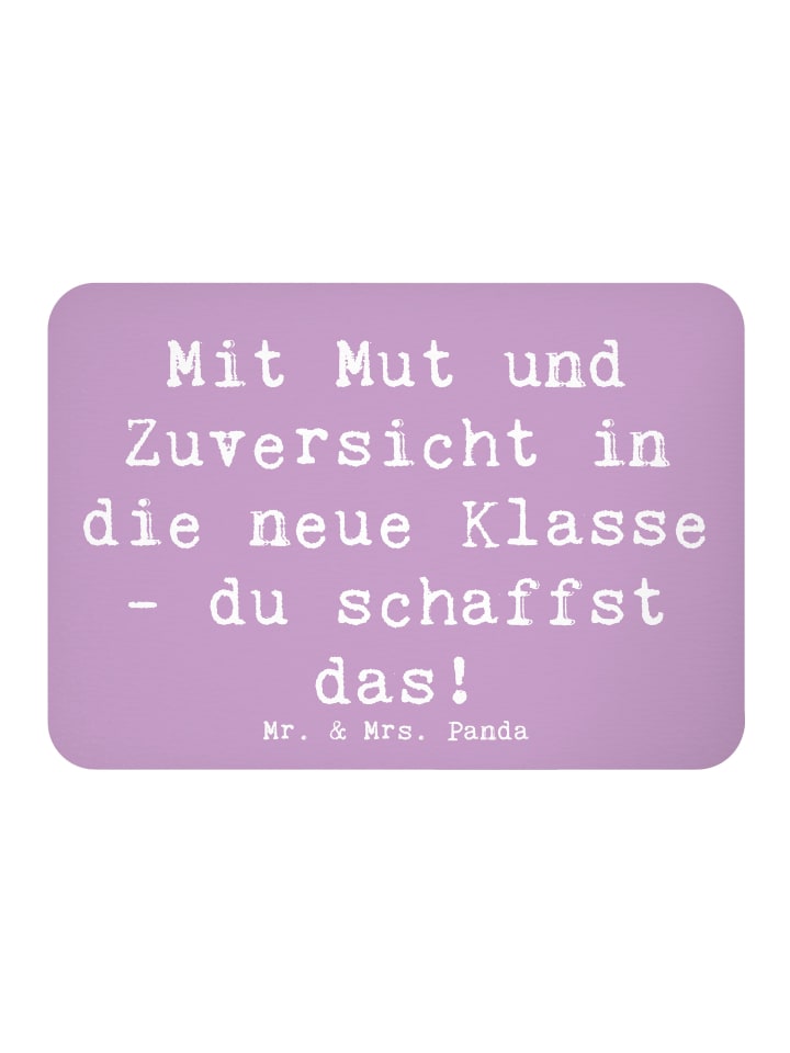 Pinnwand Magnet Spruch Erster Schultag Mut und ... in Lavendeltraum