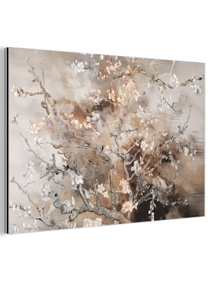Metallbild Mandelblüte