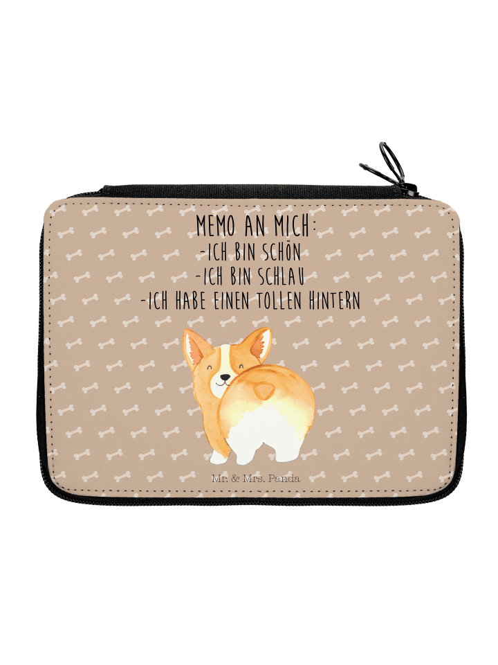 Bleistiftetui Corgi Po mit Spruch in Hundeglück