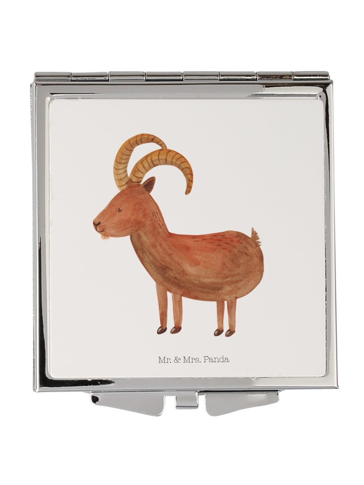 Kosmetikspiegel Sternzeichen Steinbock ohne Spruch in Weiß