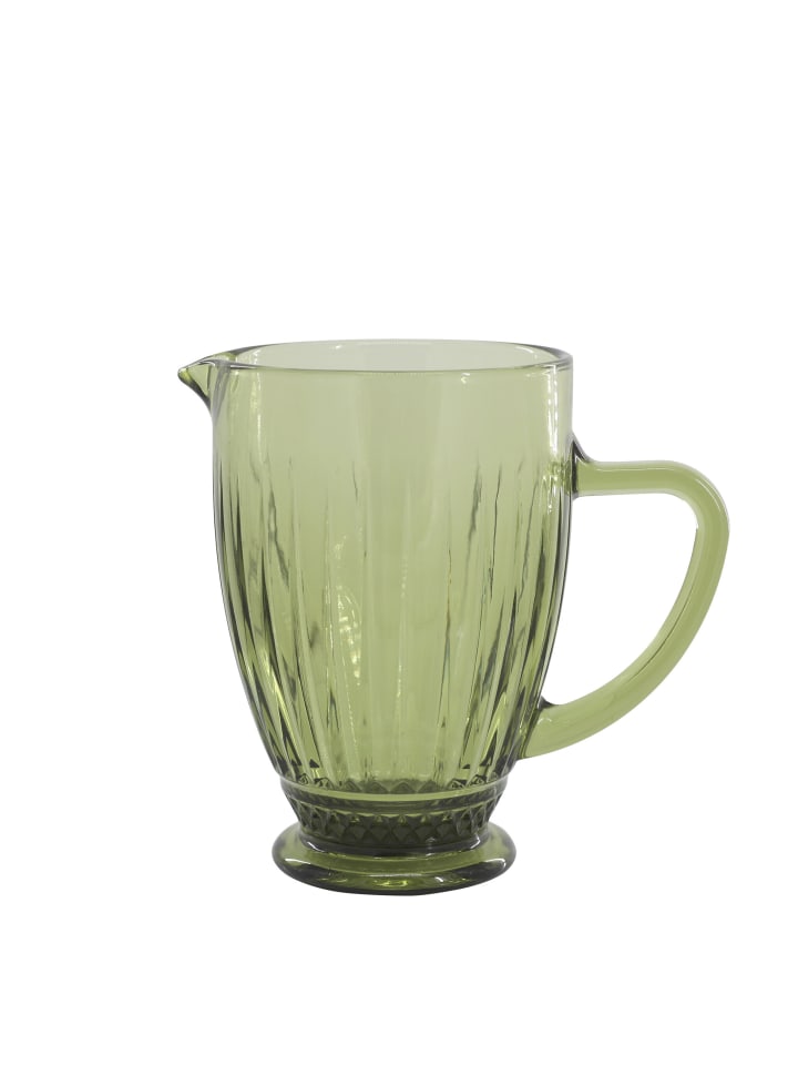 Chic Antique Kanne Saint-Émilion mit Vintage Muster in oliv