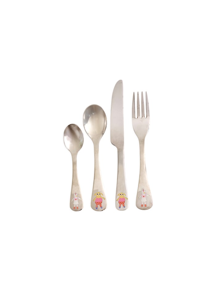 Rice Kinder Besteck-Set aus Edelstahl in silber günstig kaufen