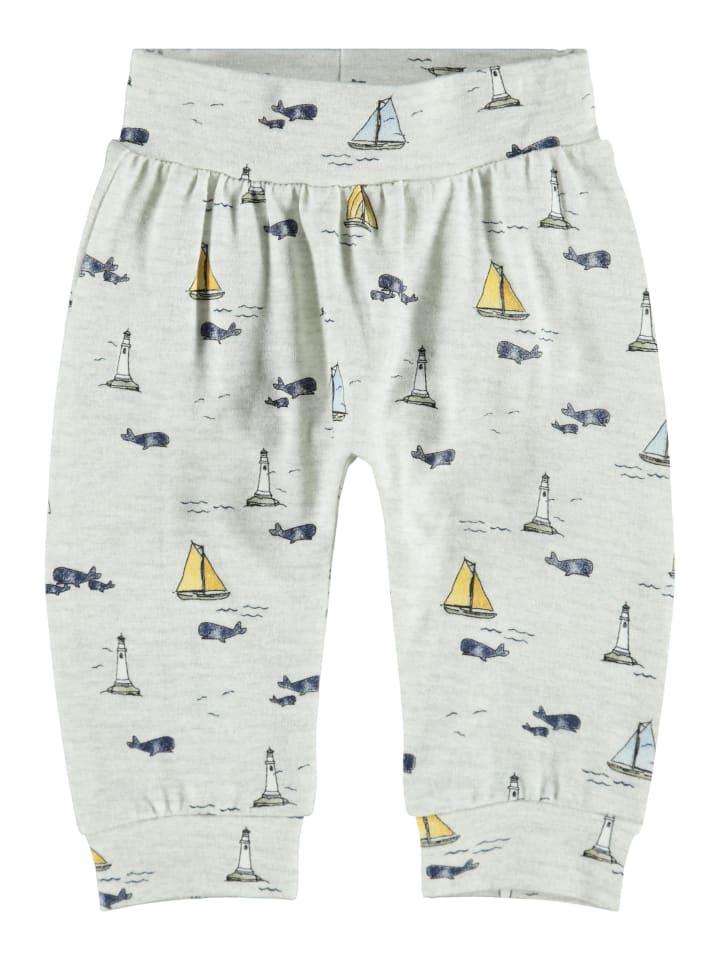 Baby Jungen Baumwollhose lang in Weiß