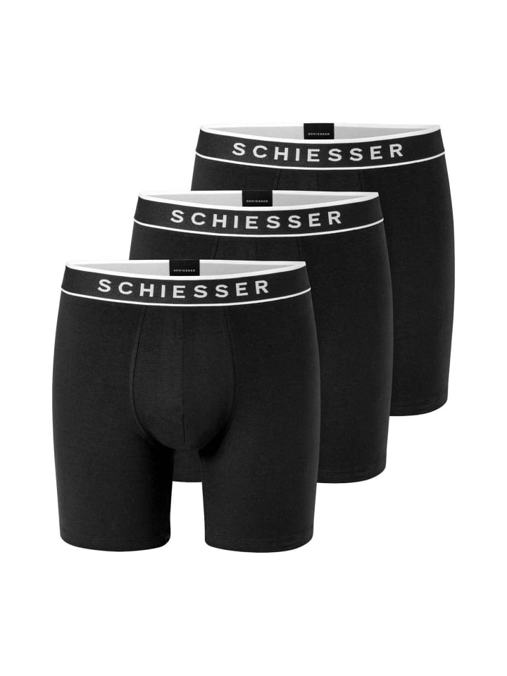 Boxershort 3er Pack in Schwarz
