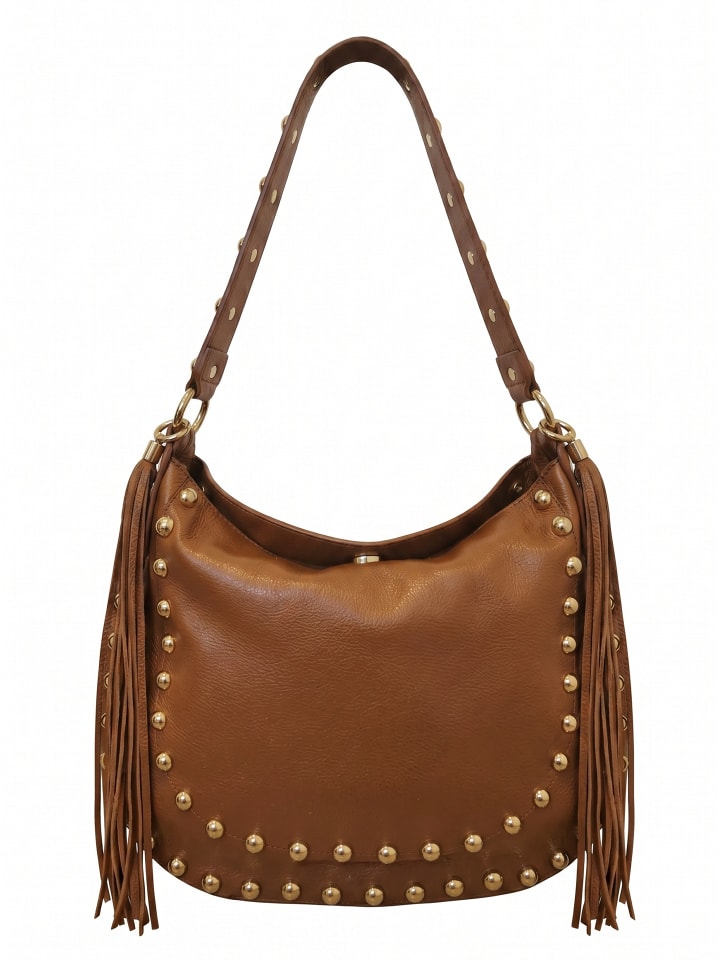 Schultertasche in COGNAC