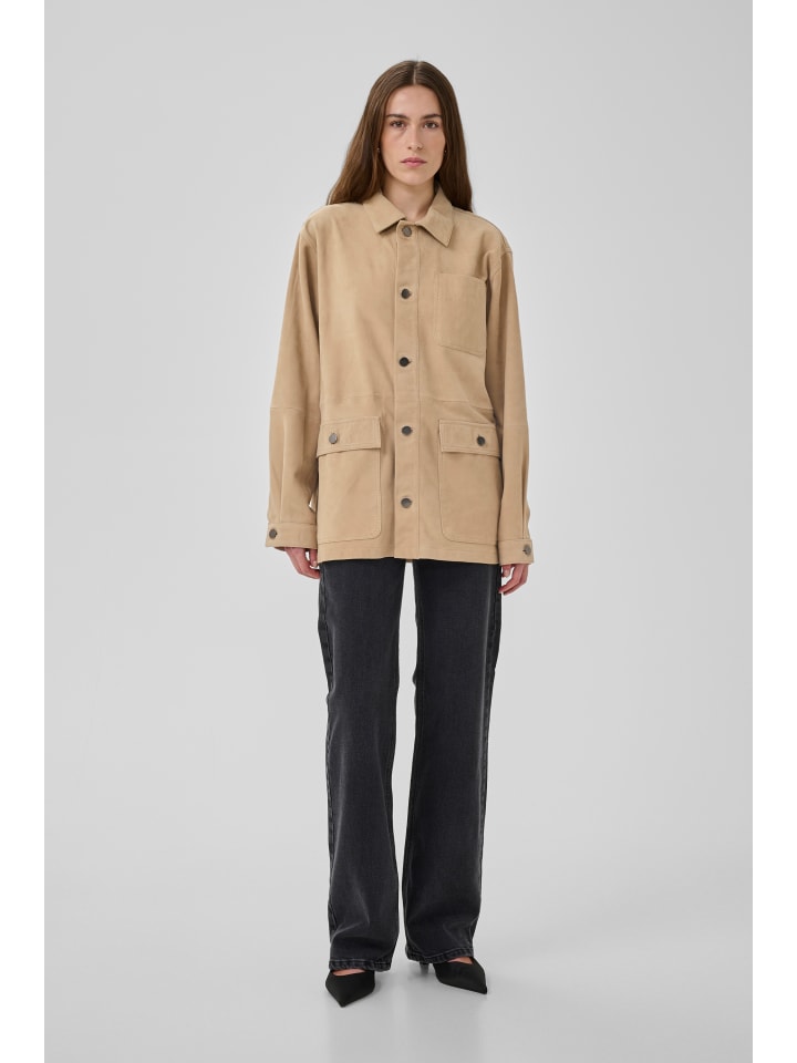 Lederjacke OllyMW Oversize fit in Brown Rice