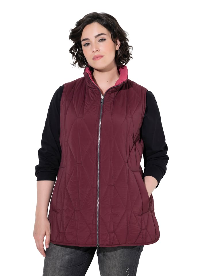 Weste in aubergine