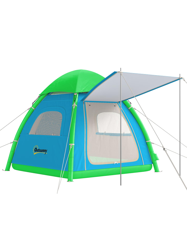 Aufblasbares Zelt in Hellblau 220L x 220B x 200H cm