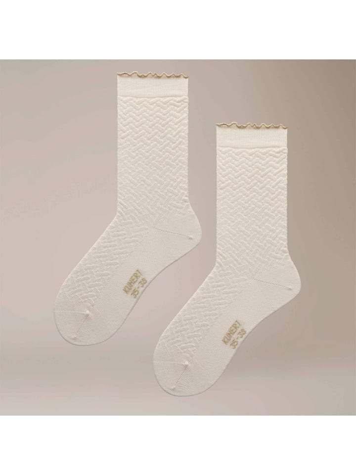 Socken Fantastic Structure gemustert in offwhite
