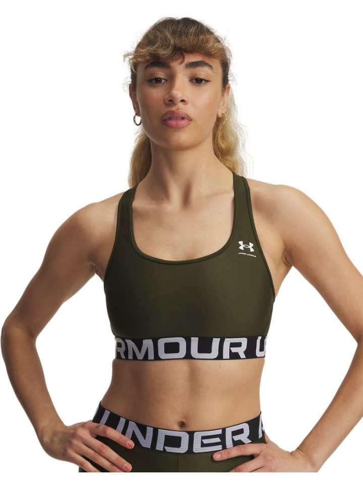 Sport-BH "Heatgear Mid Branded" in Grün