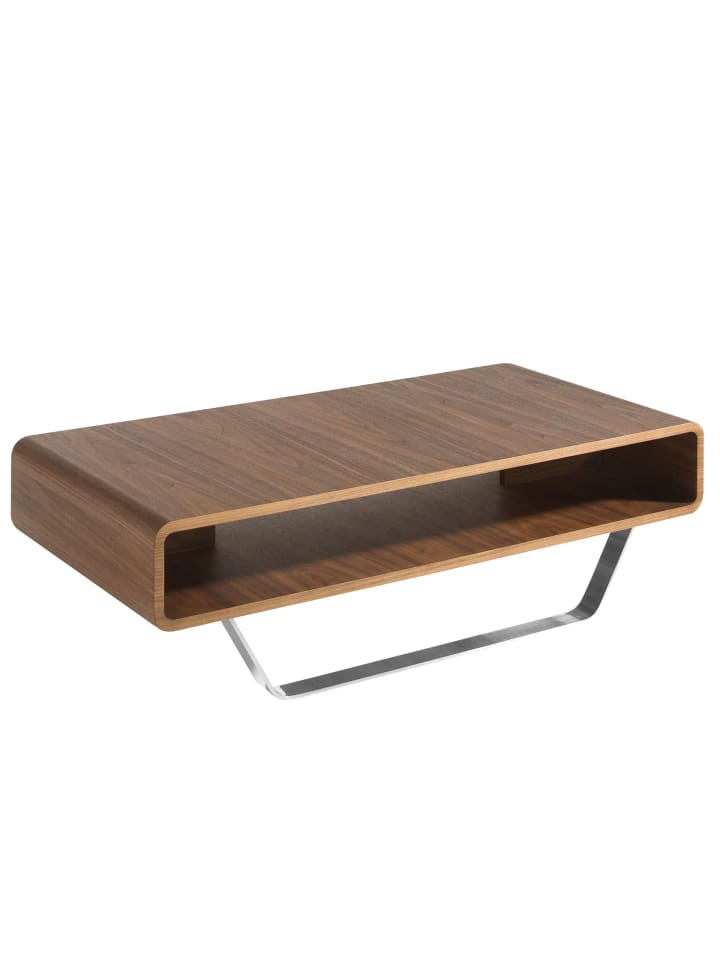 Couchtisch 2002 in Walnuss / Stahl – (B)120 x (H)36 x (T)60 cm