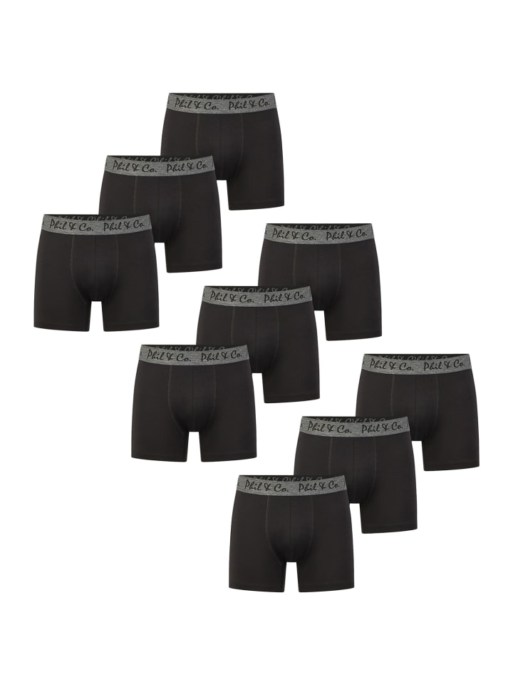 Retro Boxer Jersey Core in Black Grey