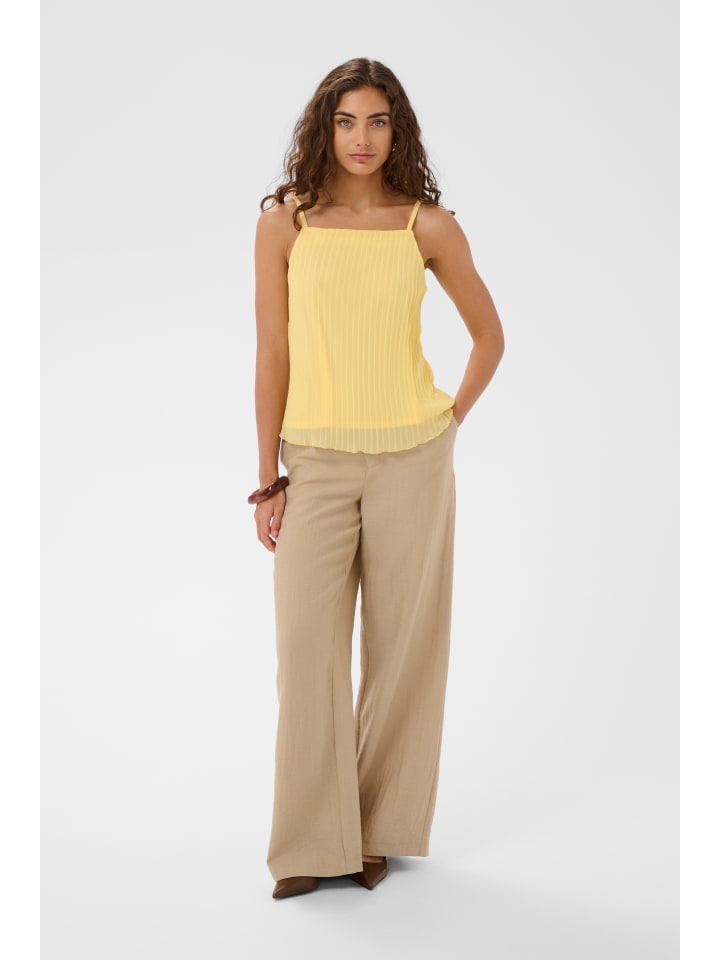 Ärmellose Bluse CUuni Relaxed fit in Pale Banana