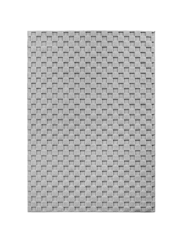 Kurzflor Teppich Helix 2203 Läufer in Silber