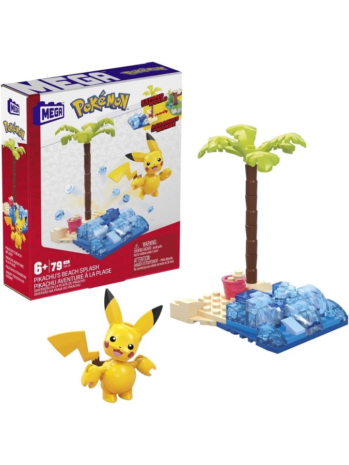 Pokémon Pikachus Strandtag Bauset HDL76 mit kompatiblen 79 Bausteinen 6+