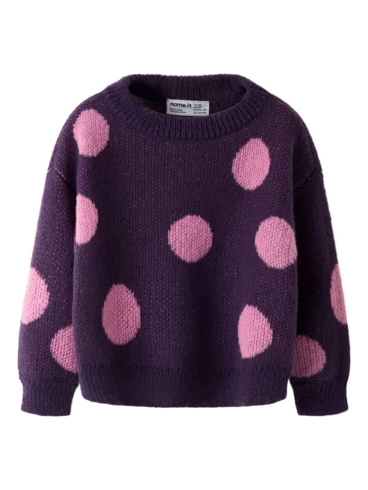 Strickpullover Rundhals Langarm Nmfolisa in navy cosmos