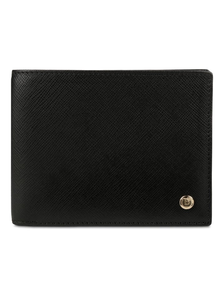 Roccia Geldbörse RFID Schutz Leder 11 cm schwarz
