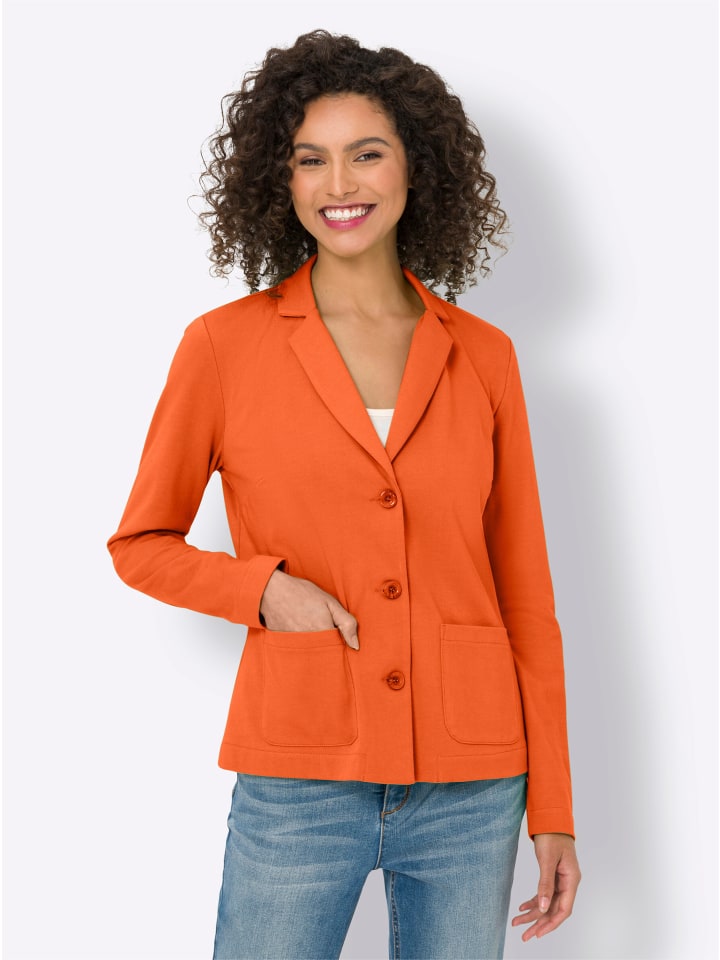 Jersey-Blazer in orange
