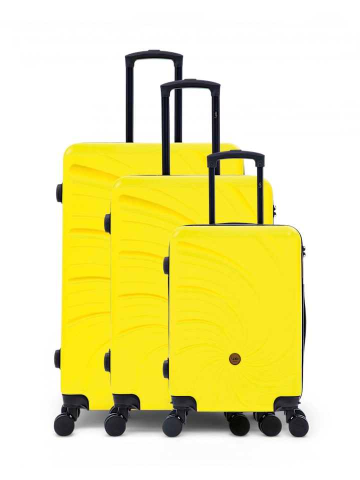 3 tlg. Kofferset SERENA in Gelb (95L/64L/37L)