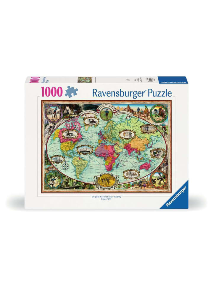 Ravensburger Puzzle 1.000 Teile Mit Fahrrad um die Welt in bunt