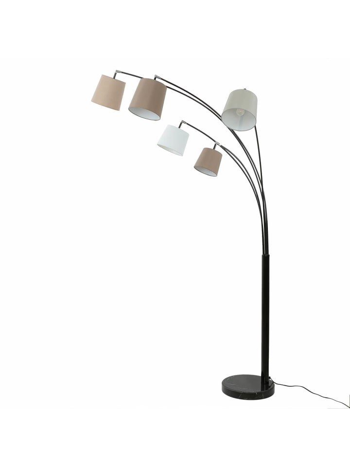 Stehlampe (B)120 x (H)200 cm in Schwarz Weiß Braun Beige
