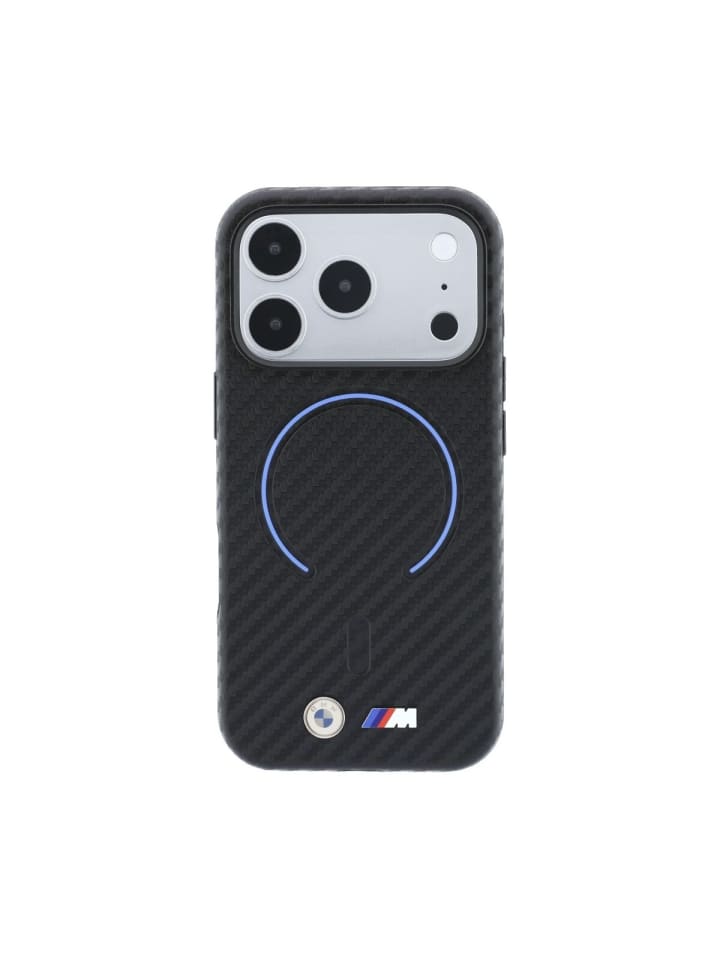 BMW M Carbon Printed Ring kompatibel mit iPhone 18/17 Pro Max in Schwarz