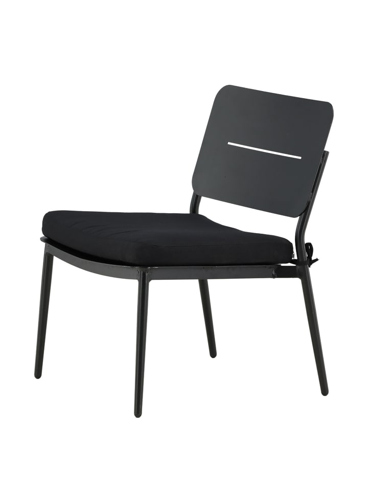 home24 Loungestuhl - Schwarz - Stahl - 55 x 73 x 59 cm in Schwarz