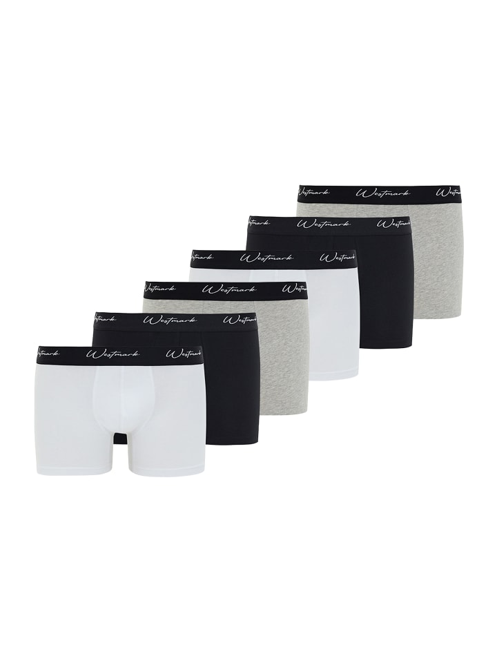 Retro Short / Pant Lucas in Black / White / Grey Melange