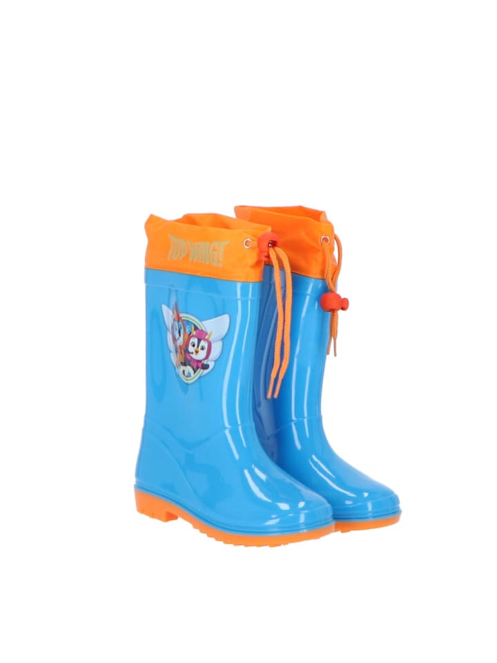 Topwings Wasserdichte Regenstiefel Outdoor Gummistiefel für Kinder in Blau