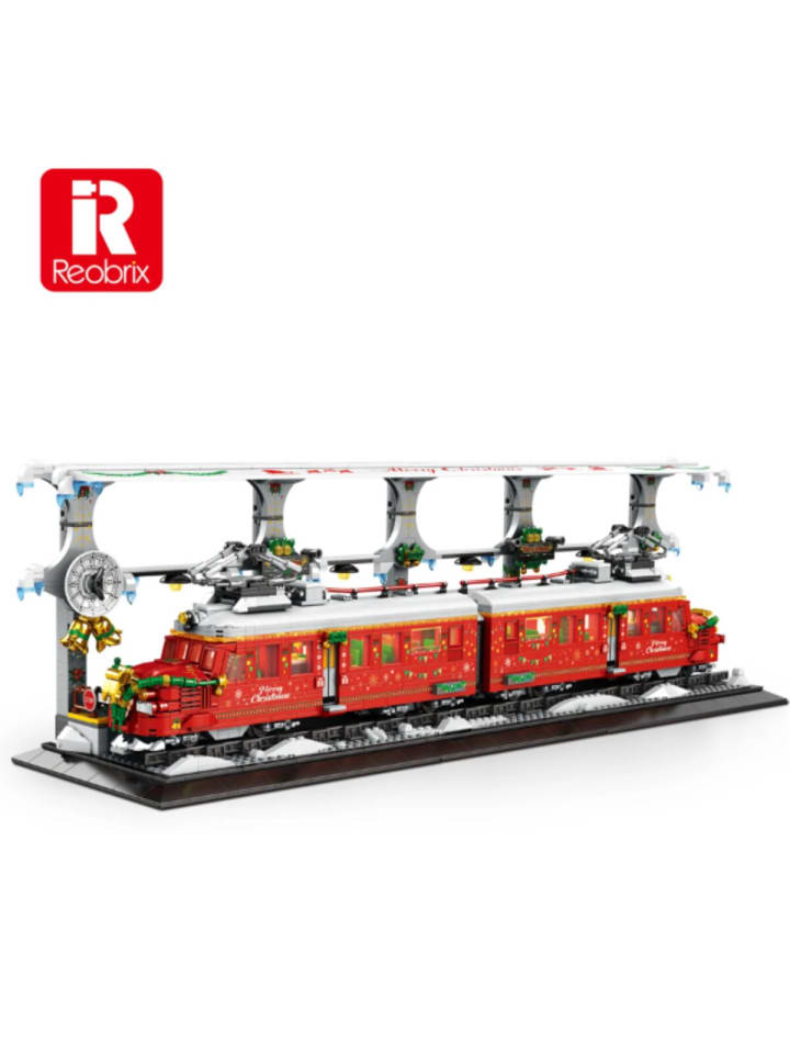 Reobrix Christmas Train 66034 Klemmbaustein Zug 2822 Teile in mehrfarbig