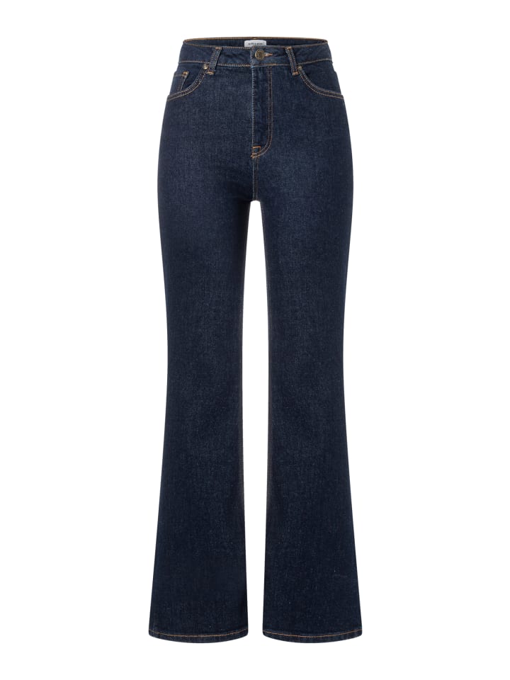 leicht ausgestellte Bootcut-Jeans in rinse wash denim