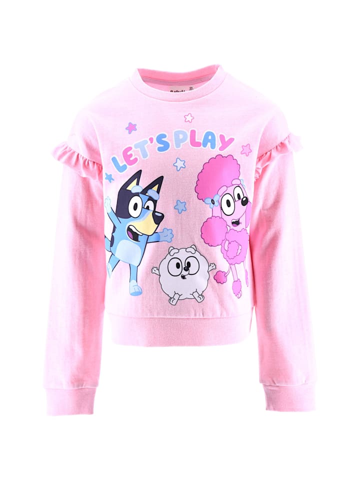 Sweatshirt Bluey mit Rüschendetails in Rosa