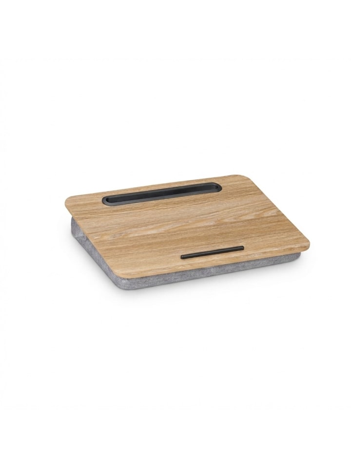 Laptopkissen in Natur/ Grau - (B)42 x (H)6 x (T)32 cm